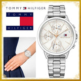Shop Tommy Hilfiger Carly White Dial Silver Stainless Steel Strap Watch for Women - 1781787 in USA