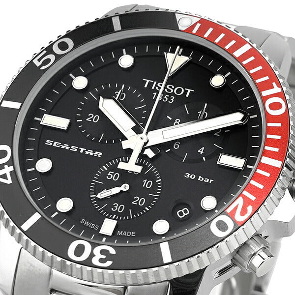 Tissot Seastar 1000 Chronograph Black Dial Silver Steel Strap Watch For Men - T120.417.11.051.01 Buy Now By Tissot
