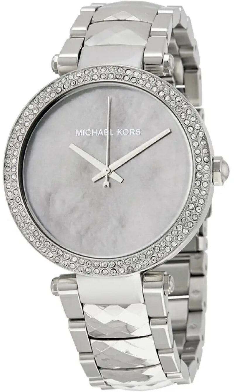Michael Kors Parker Mother of Pearl Silver Steel Strap Watch for Women - MK6424 Buy Now By Michael Kors
