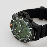 Emporio Armani Diver Chronograph Quartz Green Dial Black Silicon Strap Watch For Men - AR11463 Buy Now By Emporio Armani