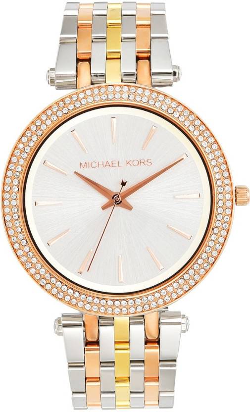 Michael Kors Darci Silver Dial Two Tone Stainless Steel Strap Watch for Women - MK3203 Buy Now By Michael Kors