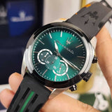 Maserati Traguardo Chronograph Green Dial Black Silicone Strap Watch For Men - R8871612043 Buy Now By Maserati