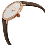 Michael Kors Pyper Quartz Silver Dial Brown Leather Strap Watch for Women - MK1036 Buy Now By Michael Kors