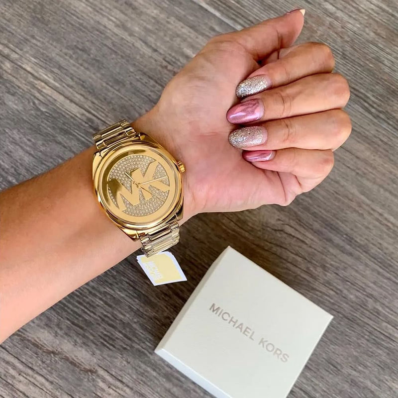 Michael Kors Janelle Quartz Gold Dial Gold Steel Strap Watch For Women - MK7088 Buy Now By Michael Kors
