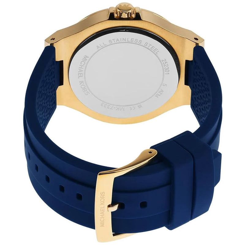 Michael Kors Lennox Three Hand White Dial Blue Silicone Strap Watch For Women - MK7333 Buy Now By Michael Kors