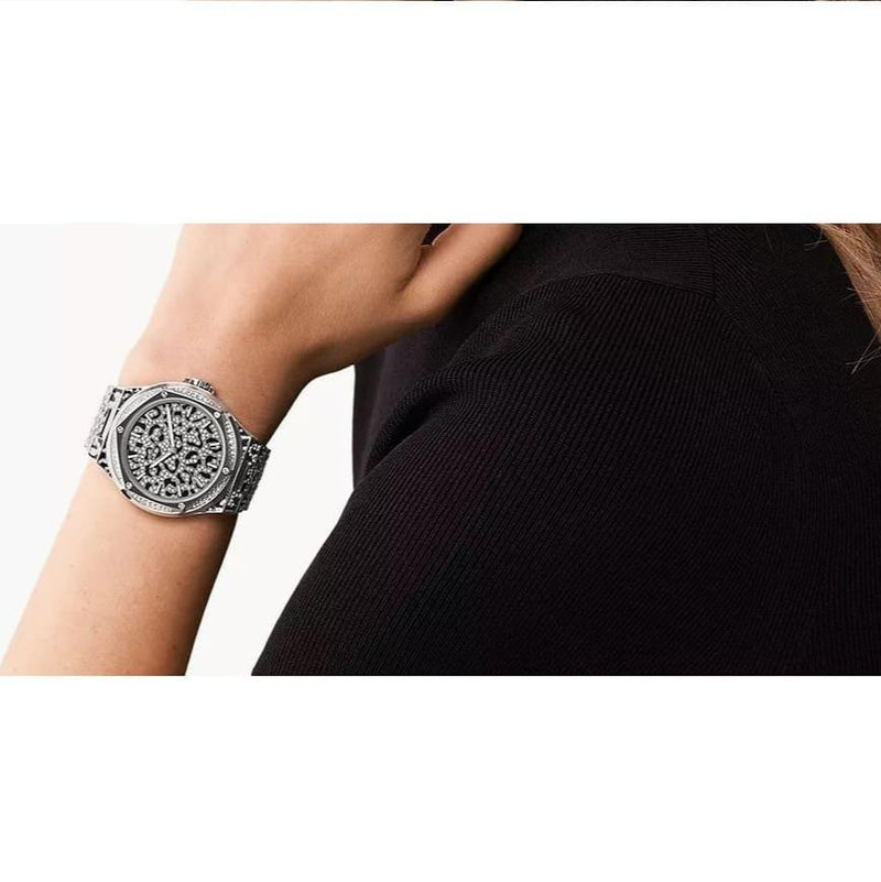 Michael Kors Lennox Analog Crystals Silver Dial Silver Steel Strap Watch For Women - MK7408 Buy Now By Michael Kors