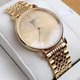 Tissot T Classic Everytime Desire Small Gold Dial Gold Mesh Bracelet Watch For Women - T109.210.33.021.00