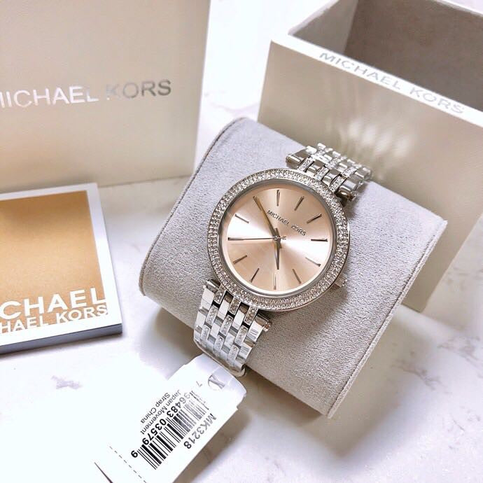 Michael Kors Darci Orange Dial Silver Stainless Steel Strap Watch for Women - MK3218 Buy Now By Michael Kors