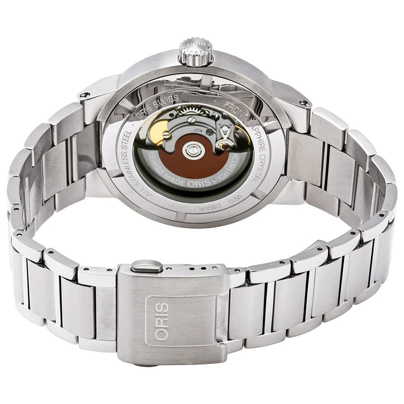 Oris TT1 Engine Date Skeleton Black Dial Silver Steel Strap Watch for Men - 0173377524124-0782408 Buy Now By Oris