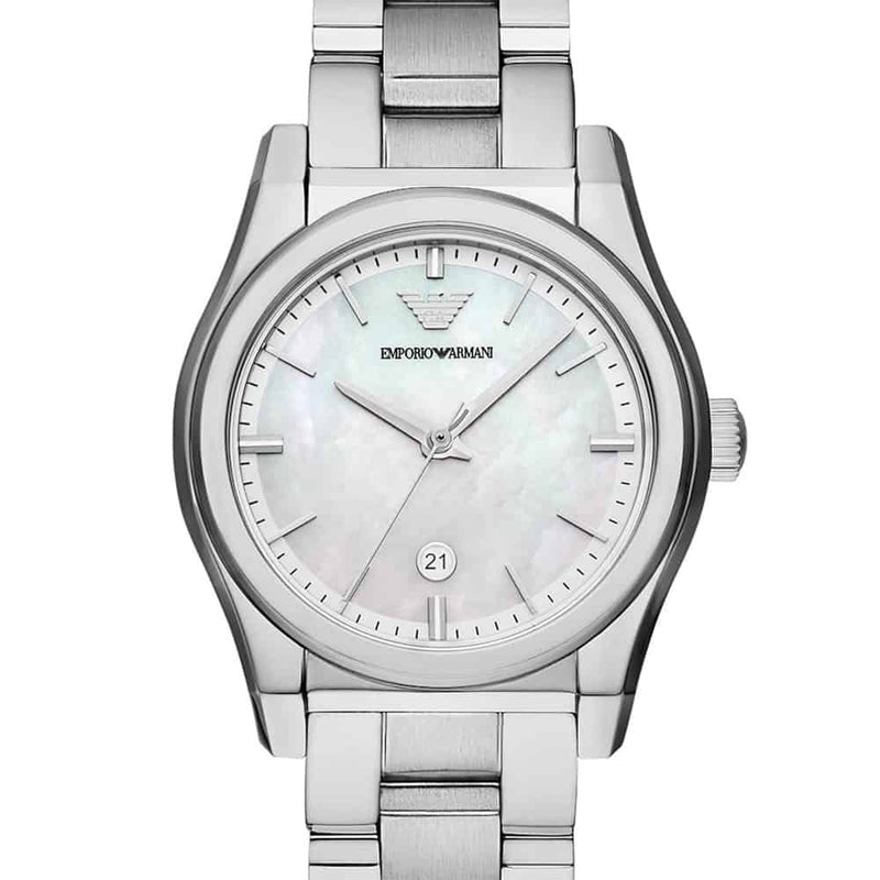 Emporio Armani Federica Mother of Pearl Dial Silver Steel Strap Watch For Women - AR11557 Buy Now By Emporio Armani