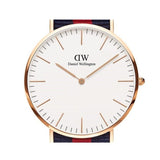Shop Daniel Wellington Classic Oxford White Dial Two Tone NATO Strap Watch For Men - DW00100001 in USA