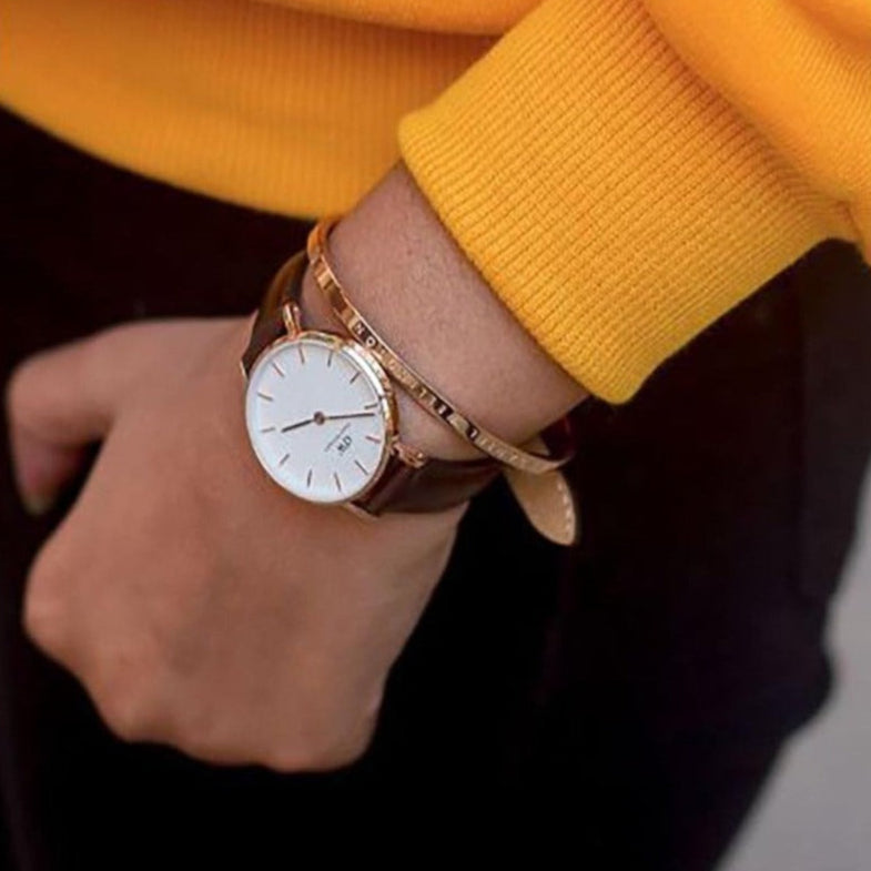 Daniel Wellington Classic Petite Bristol White Dial Brown Leather Strap Watch For Women - DW00100227 Buy Now By Daniel Wellington