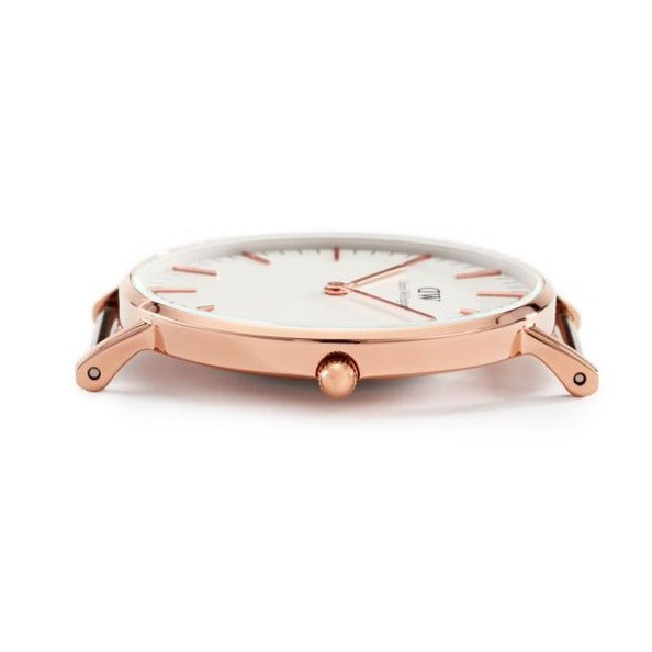 Daniel Wellington Classic Cornwall White Dial Black Nylon Strap Watch For Women - DW00100259 Buy Now By Daniel Wellington