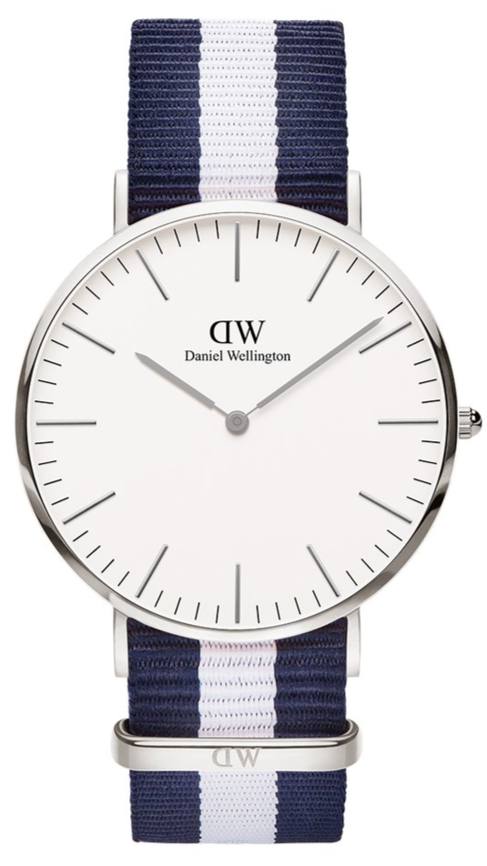 Shop Daniel Wellington Classic Glasgow White Dial Two Tone NATO Strap Watch For Men - DW00100018 in USA