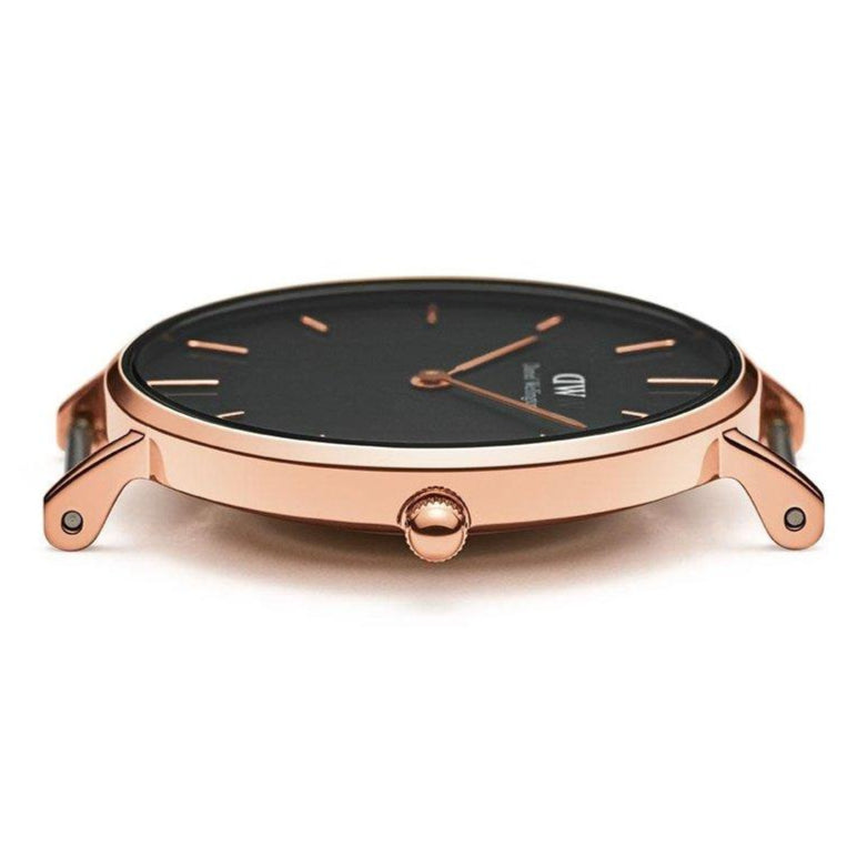 Daniel Wellington Petite Cornwall Black Dial Black Nylon Strap Watch for Women - DW00100247 Buy Now By Daniel Wellington