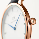 Daniel Wellington Dapper York White Dial Brown Leather Strap Watch For Women - DW00100093 Buy Now By Daniel Wellington