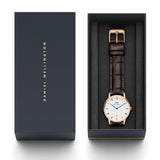 Daniel Wellington Dapper York White Dial Brown Leather Strap Watch For Women - DW00100093 Buy Now By Daniel Wellington