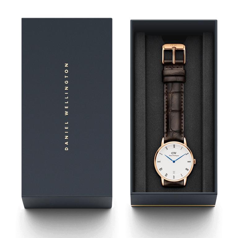 Daniel Wellington Dapper York White Dial Brown Leather Strap Watch For Women - DW00100093 Buy Now By Daniel Wellington