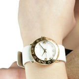 Marc Jacobs Amy White Dial White Leather Strap Watch for Women - MBM1150 Buy Now By Marc Jacobs
