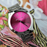 Michael Kors Slim Runway Quartz Pink Dial Silver Steel Strap Watch For Women - MK3291 Buy Now By Michael Kors