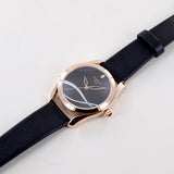Tissot T Wave Black Dial Black Leather Strap Watch For Women - T112.210.36.051.00 Buy Now By Tissot