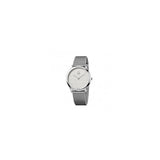 Calvin Klein Minimal White Dial Silver Mesh Bracelet Watch for Men - K3M2112Y