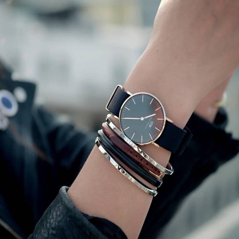 Daniel Wellington Classic Sheffield Black Dial Black Leather Strap Watch For Women - DW00100139 Buy Now By Daniel Wellington