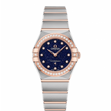Shop Omega Constellation Quartz Diamonds Blue Dial Two Tone Steel Strap Watch for Women - 131.25.25.60.53.002 in USA