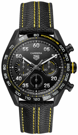 Tag Heuer Carrera x Porsche Automatic Chronograph Black Dial Black Nylon Strap Watch for Men - CBN2A1H.FC6512 Buy Now By Tag Heuer