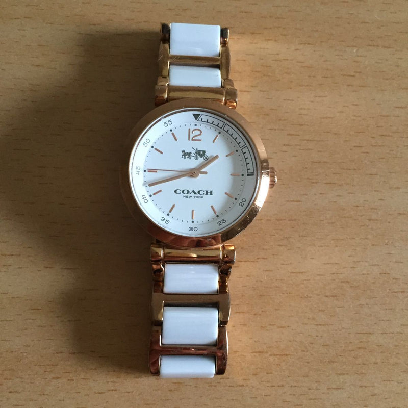 Coach Sport White Dial Two Tone Steel Strap Watch for Women - 14502463 Buy Now By Coach