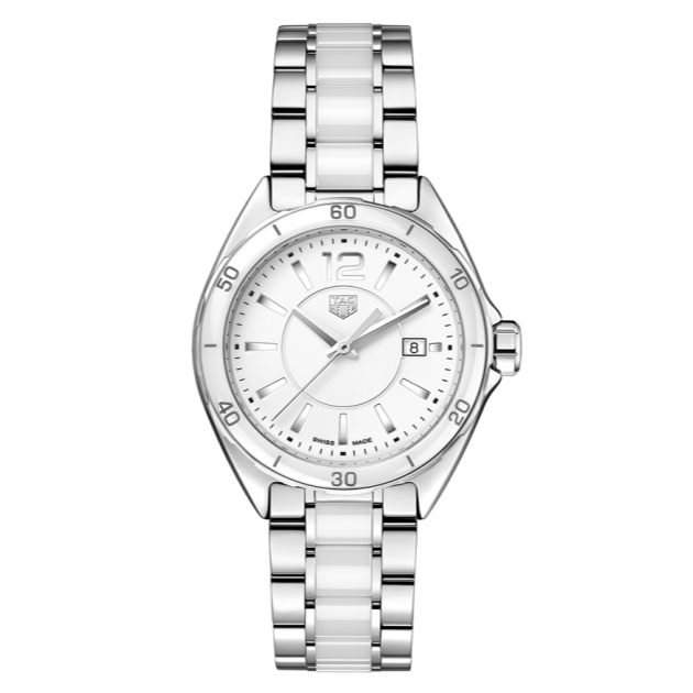 Shop Tag Heuer Formula 1 Quartz White Dial Two Tone Steel Strap Watch for Women - WBJ141AC.BA0974 in USA