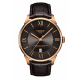 Tissot Chemin des Tourelles Powermatic 80 Brown Dial Brown Leather Strap Watch for Men - T099.407.36.448.00
