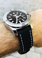 Breitling Avenger Automatic 43mm Black Dial Black Nylon Strap Watch for Men - A17318101B1X2