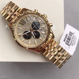 Michael Kors Lexington Crystals Gold Dial Gold Steel Strap Watch for Men - MK8494 Buy Now By Michael Kors