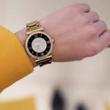 Michael Kors Catlin Black Dial Gold Steel Strap Watch for Women - MK3338 Buy Now By Michael Kors