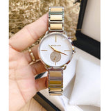 Michael Kors Silver Dial Two Tone Steel Strap Watch for Women - MK3679 Buy Now By Michael Kors