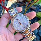 Michael Kors Brinkley Chronograph Silver Dial Two Tone Steel Strap Watch for Women - MK6188 Buy Now By Michael Kors