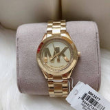 Michael Kors Slim Runway Gold Dial Gold Steel Strap Watch for Women - MK3477 Buy Now By Michael Kors