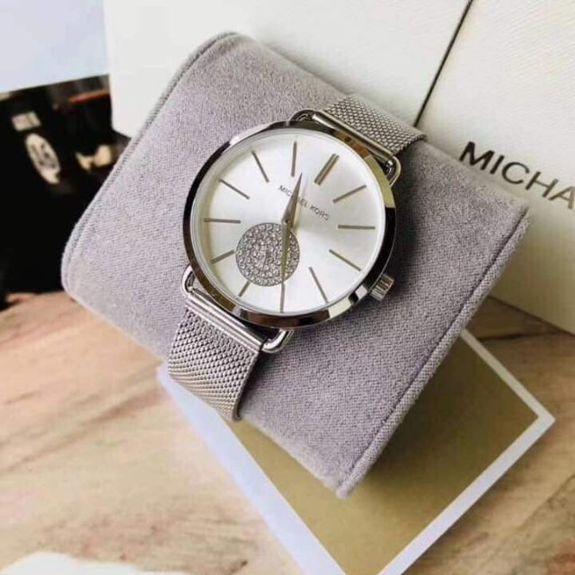 Michael Kors Portia Silver Dial Silver Mesh Bracelet Watch for Women - MK3843 Buy Now By Michael Kors