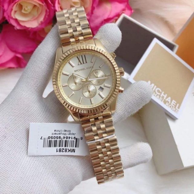 Michael Kors Lexington Gold Dial Gold Steel Strap Watch for Men - MK8281 Buy Now By Michael Kors