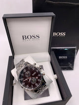 Hugo Boss Aeroliner Black Dial Silver Steel Strap Watch for Men - 1513181 Buy Now By Hugo Boss