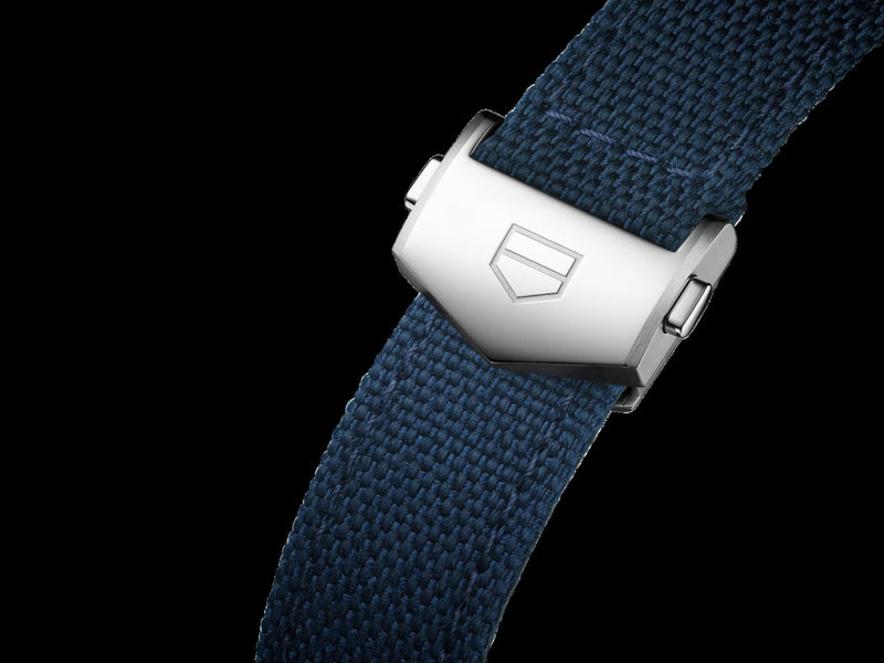 Tag Heuer Carrera Skipper Automatic Chronograph Blue Dial Blue Nylon Strap Watch for Men - CBS2213.FN6002 Buy Now By Tag Heuer