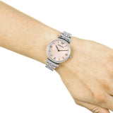 Emporio Armani Gianni T Bar Pink Mother of Pearl Dial Silver Steel Strap Watch For Women - AR1779 Buy Now By Emporio Armani