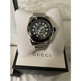 Shop Gucci Dive Snake Black Dial Silver Steel Strap Watch For Men - YA136218 in USA