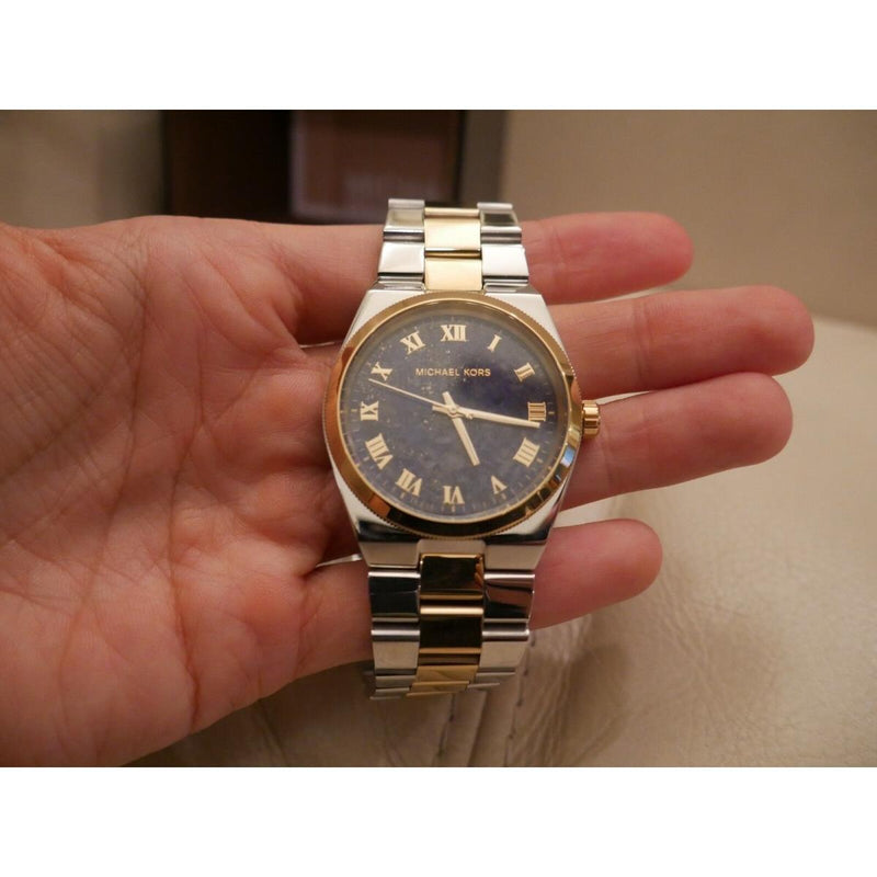 Michael Kors Channing Blue Dial Two Tone Steel Strap Watch For Women - MK5893 Buy Now By Michael Kors