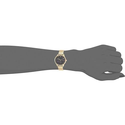 Shop Tommy Hilfiger Brooke Black Dial Gold Steel Strap Watch for Women - 1782019 in USA