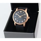 Shop Emporio Armani Luigi Quartz Black Dial Black Rubber Strap Watch For Men - AR11097 in USA