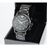 Emporio Armani Luigi Ceramic Chronograph Black Dial Black Strap Watch For Men - AR1509 Buy Now By Emporio Armani