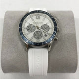 Michael Kors Berkley Chronograph Silver Dial White Rubber Strap Watch For Women - MKO1040 Buy Now By Michael Kors