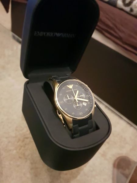 Emporio Armani Sportivo Quartz Black Dial Black Steel Strap Watch For Men - AR8023 Buy Now By Emporio Armani